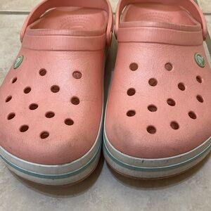 CROCS Pink Mules & Clogs with Ventilation and Heel Strap